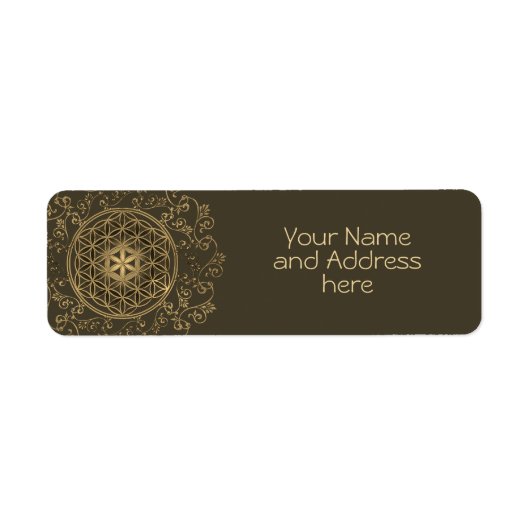 Leven -  Ornamenten Mandala 2 Etiket (Voorkant)