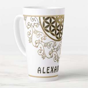 Leven - Ornamenten Mandala 2 Latte Mok