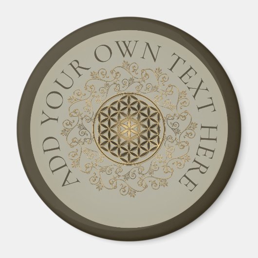 Leven - Ornamenten Mandala 2 Magneet (Voorkant)