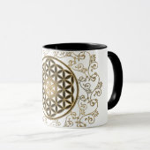 Leven -  Ornamenten Mandala 2 Mok (Voorkant rechts)