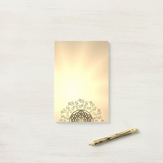 Leven -  Ornamenten Mandala 2 Post-it® Notes (Op bureau)