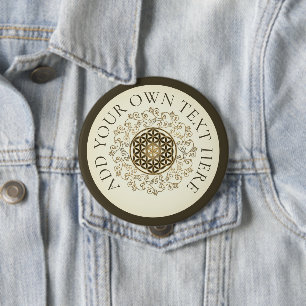 Leven - Ornamenten Mandala 2 Ronde Button 4,0 Cm