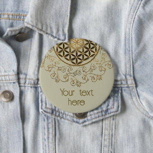 Leven - Ornamenten Mandala 2 Ronde Button 4,0 Cm