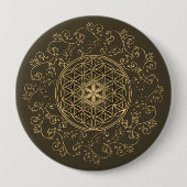 Leven - Ornamenten Mandala 2 Ronde Button 4,0 Cm (Voorkant)
