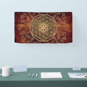 Leven -  Ornamenten Mandala 2 Spandoek