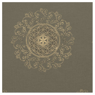 Leven - Ornamenten Mandala 2 Stof