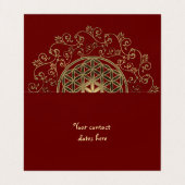 Leven -  Ornamenten Mandala 2 Visitekaartjes (Binnenkant ongevouwen)