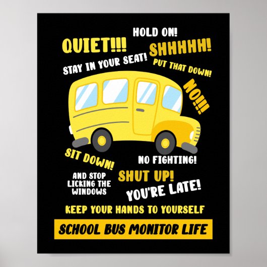 Leven schoolbus poster (Voorkant)