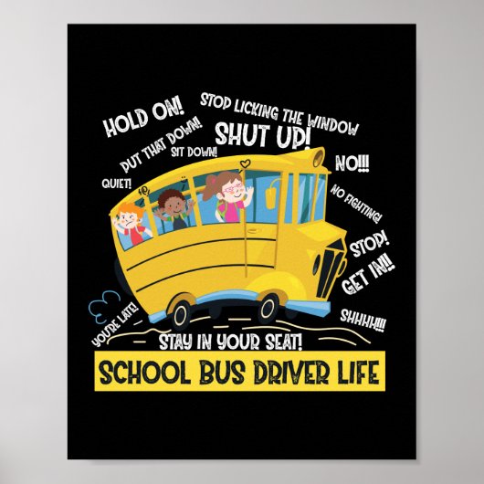 Leven schoolbusbestuurder poster (Voorkant)