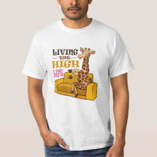 Leven van de grappige Giraffe met een hoog leven o T-shirt