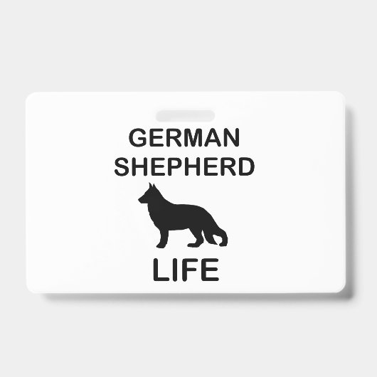 leven van Duitse herder Badge (Voorzijde)