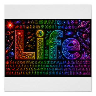 Leven van een Starkind Ruimthema Schuimkartonpri Perfect Poster