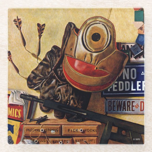 Leven van jongens glazen onderzetter (Voorkant)