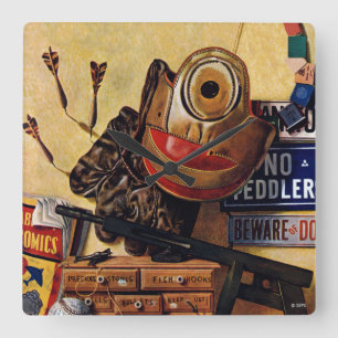 Leven van jongens vierkante klok