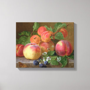 Leven van perziken canvas afdruk