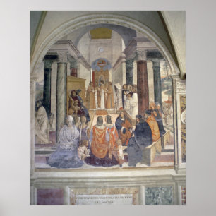 Leven van St. Benedict (fresco) (detail) Poster
