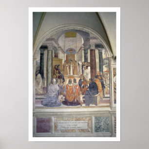 Leven van St. Benedict (fresco) (detail) Poster