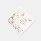 Leven van Vlinders Bloemen Vrijgezellenfeest Servet (Hoek)