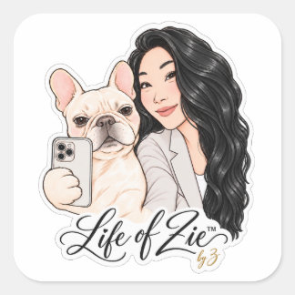 Leven van Zie™ | Sticker met leuk huisdierportret