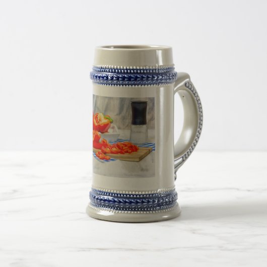 Leven van zoete peper bierpul (Voorkant rechts)