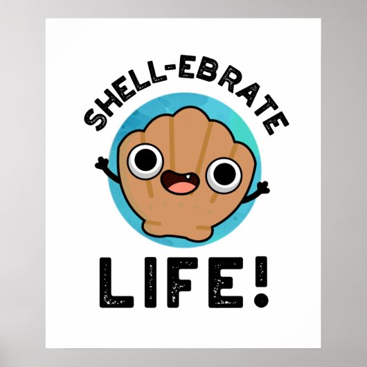 Leven vieren met Shell Grappige Shell Stunt Poster (Voorkant)
