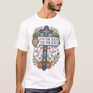 Leven voor Jezus, sterven voor Jezus T-shirt