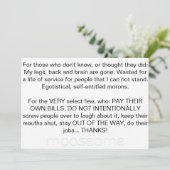 Leven voor vuilnis bedankkaart (Staand voorkant)