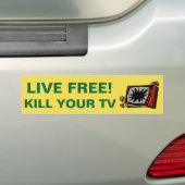 LEVEN VRIJ! UW TV doden - Bumpersticker (Op auto)