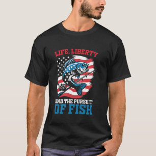 Leven Vrijheid en de Jacht op Vis Grappig 4 juli T-shirt