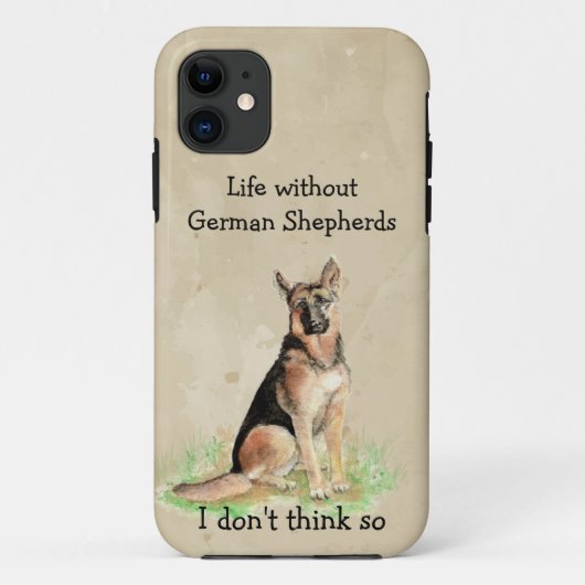 Leven zonder Duitse Herdershonden Leuke Quote Case-Mate iPhone Case (Achterkant)
