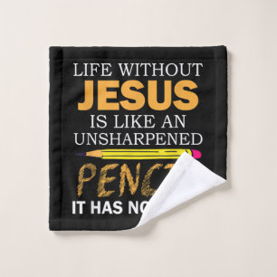 Leven Zonder Jezus Grappig Christelijk Religieus G Washandje