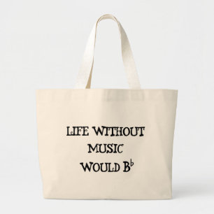 Leven zonder muziek grote tote bag