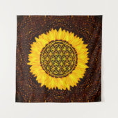 Leven - Zonnebloem #2 Wandkleed (Voorkant (horizontaal))