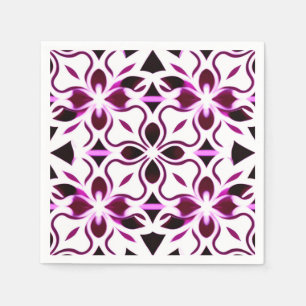 Levend abstract bloempatroon servet