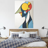 Levend Abstract Figuur Canvas Afdruk (Insitu (Slaapkamer))