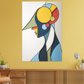 Levend Abstract Figuur Canvas Afdruk (Insitu (Woonkamer))