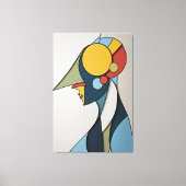 Levend Abstract Figuur Canvas Afdruk (Voorkant)
