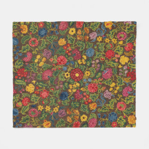 Levend Antiek Botanisch Tuinpatroon Fleece Deken