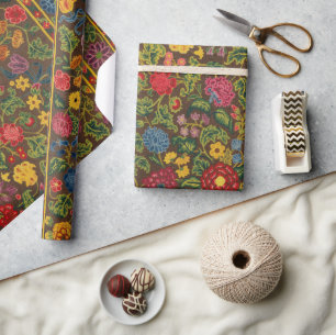 Levend Antiek Botanische Tuin Patroon Cadeaupapier