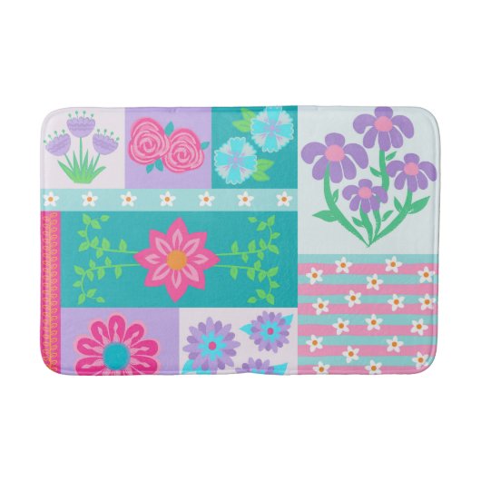 Levend Bloeiend Bloemendesign Badmat (Voorkant)
