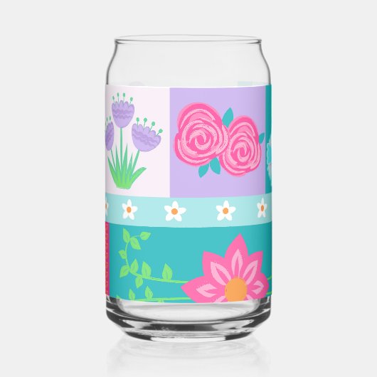 Levend Bloeiend Bloemendesign Blikvorm Glas (Voorkant)