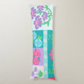 Levend Bloeiend Bloemendesign Lichaamskussen (Voorkant Verticaal)