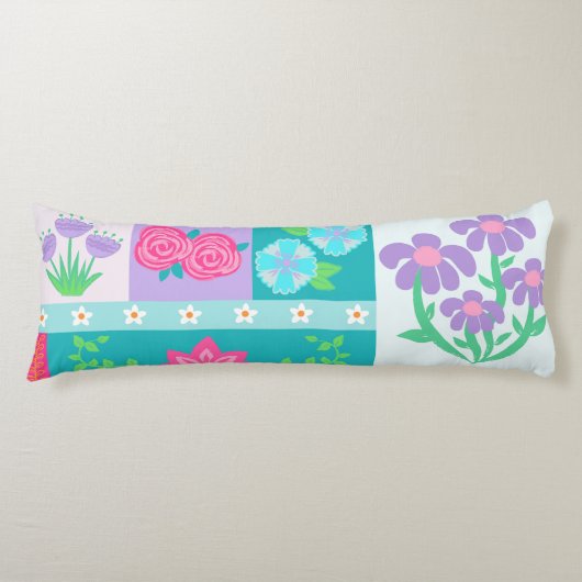 Levend Bloeiend Bloemendesign Lichaamskussen (Voorkant)