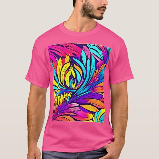 Levend Bloemstuk in Abstracte Kunst T-shirt (Voorkant)