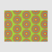 Levend Boho Concentrisch Mandala Patroon Tissuepapier (Voorkant)