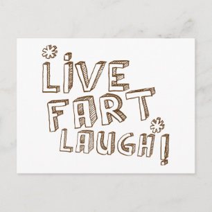 *LEVEND FART LAUGH! BRIEFKAART
