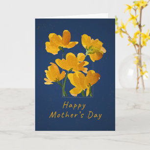 Levend Geel Bloemstuk Moederdag Kaart