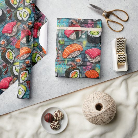 Levend Graffiti Sushi Inpakpapier (Crafts)