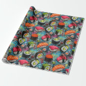 Levend Graffiti Sushi Inpakpapier (Uitgerold)
