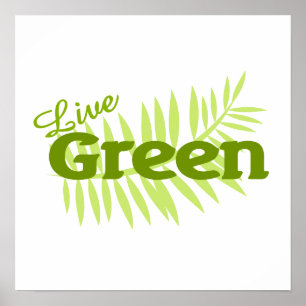 levend groen fern poster